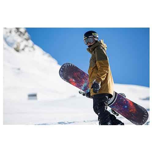 Giro Semi Ski Goggles - Snowboard Goggles for Men, Women & Youth - Black Wordmark Strap with Amber Scarlet/Clear Lens