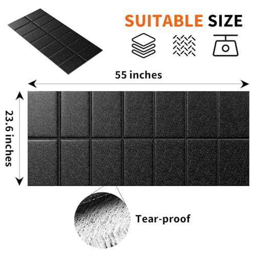 Walking Pad Mat for Carpet, Treamill Mat for Hardwood Floors, High Density, 1/4 Thickness, Folable, Floor Protection for Bike, Elliptical, Treadmill