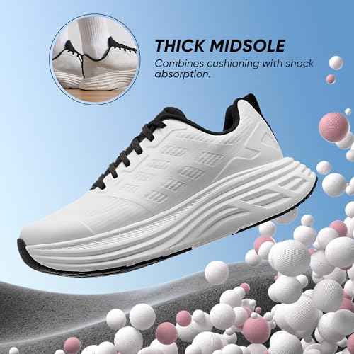 NORTIV 8 Women's Walking Shoes Cushion Running Tennis Shoes ActiveFloat Non-Slip Comfortable Breathable Workout Gym Sports Athletic Fashion Sneakers