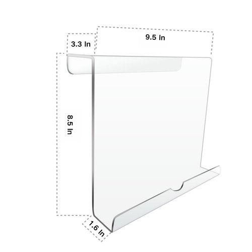Qsxou Treadmill Tablet Holder, Exercise Bike Reading Stand,Acrylic Book Holder, Clear Acrylic Stand for Tablet, Magazines and Books（8.5 x 9.5 x 3.3 Inches）