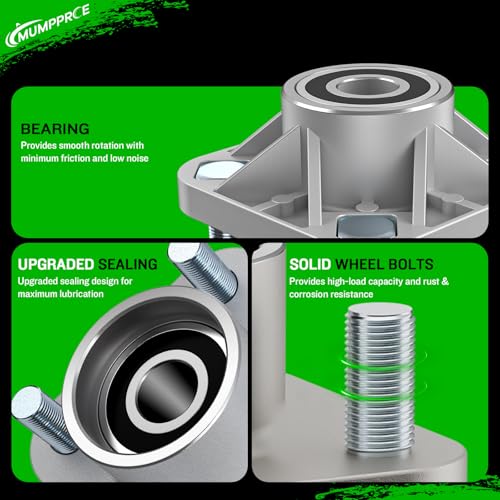 Golf Cart Front Wheel Hub Assembly with Bearings and Dust Cover - Fits Club Car 2003-Up, Tempo 2018-Up, 2 Pieces