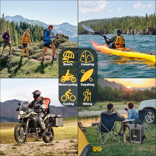 OSAH DRYPAK Waterproof Backpack Dry Bag 35L Black Heavy Duty Roll-Top Hiking
