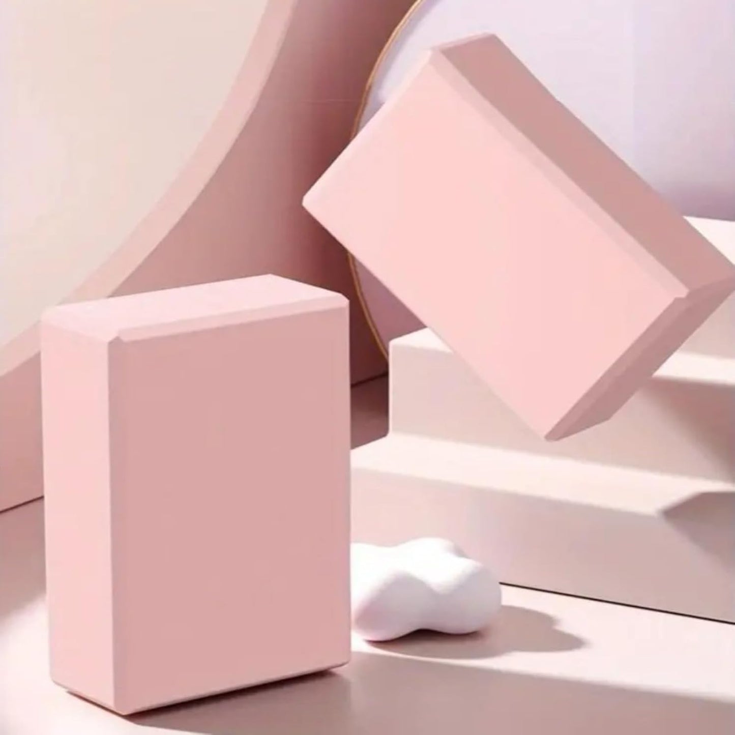 2PCS Non-Slip High-Density Yoga Foam Block – Balance & Support for Yoga, Pilates & Meditation - PINK