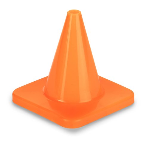 Champion Sports 4" High Visibility Flexible Vinyl Cone for Athletics and Social Distancing, Orange