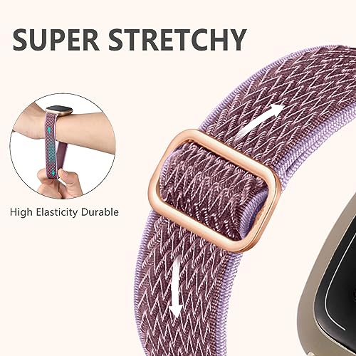 GEAK 12-Pack Fitbit Versa 4/3 Sense Bands Women - Black, Violet, Gray, Pink, Green Arrow, Boho Green, Mint Green