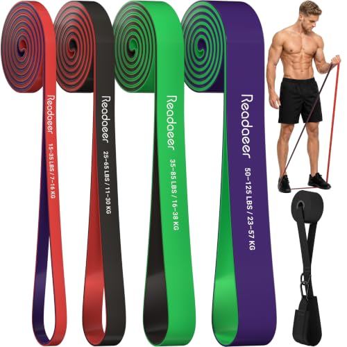 Heavy Resistance Pull Up Assistance Bands 15-125LBS Set for Full-Body Workout