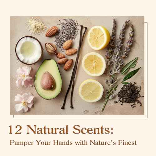 BODY & EARTH # LOVE 36 Pack Natural Plant Fragrance Moisturizing Hand Cream for Dry Hands, Mini Hand Lotion with Shea Butter Travel Size Hand Cream Gift Set for Women Birthday Gifts, Bridesmaid Gifts