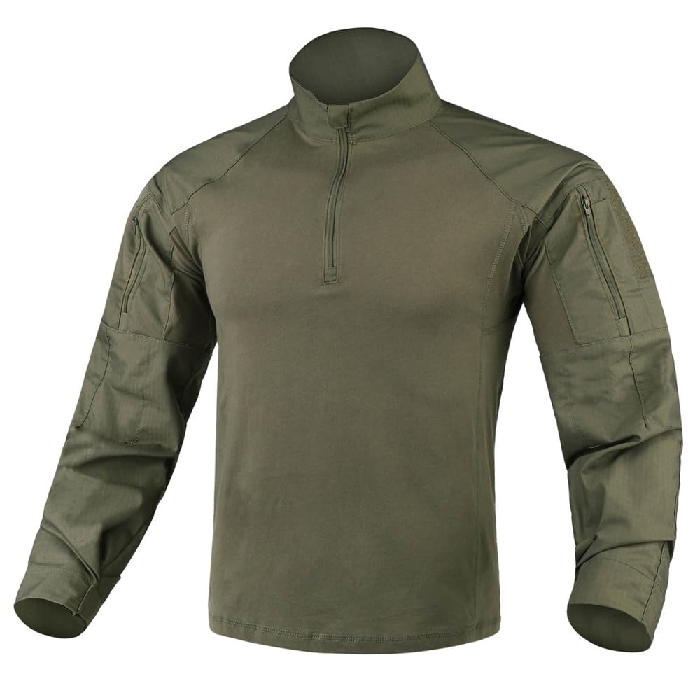 KRYDEX Tactical G4 Combat Shirt Ripstop Rapid Assault Long Sleeve Shirt with Elbow Pads