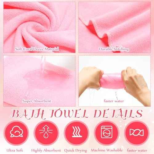 12 Pcs Foot Spa Kit for Girls Kids 12. 5 x 12. 5 x 8. 3 Inch Foot Care Bath and 12 x 28 Inch Hand Towels Washbasin Salon Towels for Spa Sleepover Party Supplies(Light Pink)