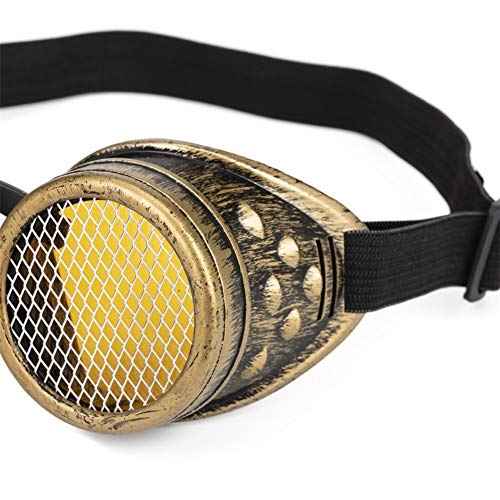 Lelinta Vintage Steampunk Goggles Glasses Halloween Costume Accessories for Men Women Cosplay Party