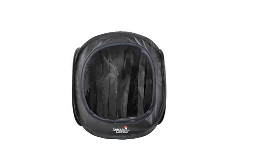 Lancer Tactical Portable Airsoft Target Tent-Black-Non Lethal BB Shooting Target (Black Small, Double Nylon Polyester w/ 3 Targets)