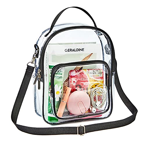 Edraco Clear Crossbody Purse Bag - Stadium Approved Tote with Strap - One Size
