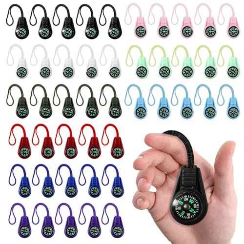 45 Pcs Mini Compass Bulk for Kids, 3.15¡¿1.02 Inch, Small Portable Compasses for Classroom, Hiking, Survival Kits