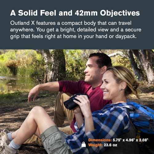 Celestron - Outland X 8x42 Binoculars ? Ideal for Birding and Outdoors ? 42mm Objective Lenses ? Wide 7¡Æ Field of View ? BaK-4 Prisms ? Multi-Coated ? Waterproof and Fogproof