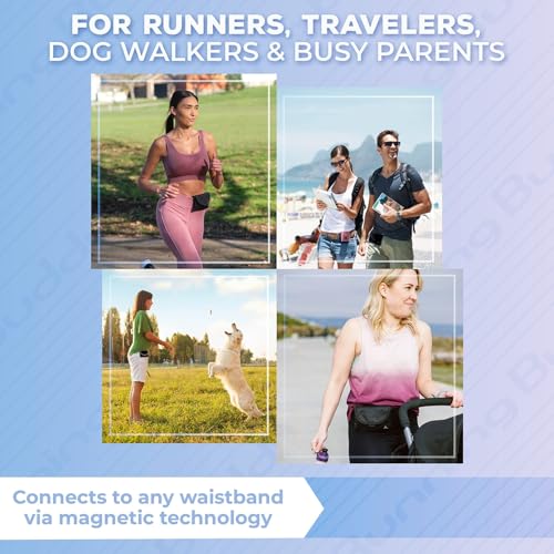 Running Buddy Magnetic Beltless Running Pouch XXL Black - No Bounce
