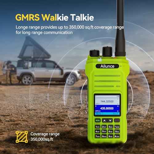 Retevis Ailunce HA1G GMRS Handheld Radio,Chirp,2 Way Radio Long Range with Speaker Mic,Dual Band Receive,IP67 Waterproof Walkie Talkies,Type-C Charge,NOAA 2800mAh,FM Radio,GMRS Radio for Offroad