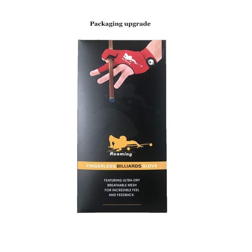 Roaming Quick-Dry Breathable Billiard Shooters Carom Pool Snooker Cue Sport Glove Fits on Left Hand (Black, L/XL)