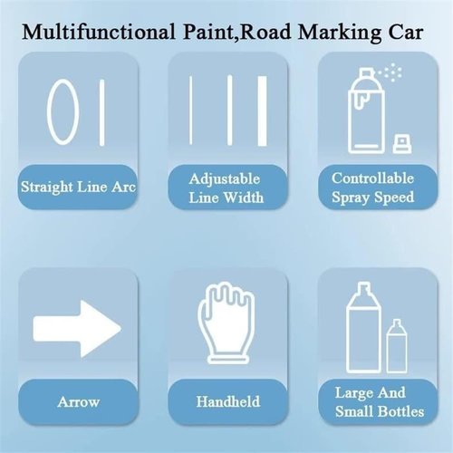 YOGAYE Multifunction Line Marking Machine,Marking Tools,Lane Marking Applicator,Paint Line Striping Equipment,Straight,Arc,and Round Can Be Adjusted
