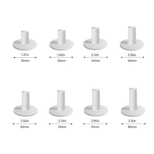 Rubber Golf Tees for Driving Range & Indoor Simulators - 8 Pack Mixed Size for Practice Mats & Golf Simulator (US Sizes, 8 Sizes)