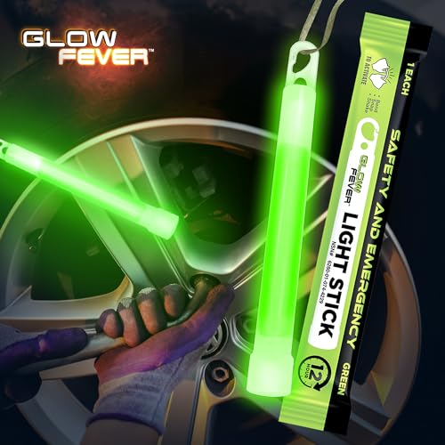 Green Emergency Glow Sticks 30pcs - Military Grade Light Up Safety Lightsticks for Camping & Survival