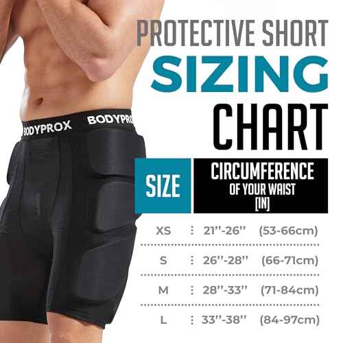 Bodyprox Protective Padded Shorts for Snowboard,Skate and Ski,3D Protection for Hip,Butt and Tailbone