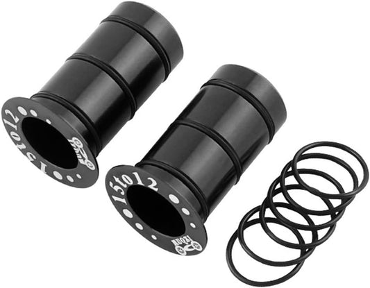 15mm to 12mm Bicycle hub axle Adapter, Bicycle Thru axle Adapter Conversion Adapter Aluminum reducing Sleeve with Sealing Rings for Mountain Bike/Road Bike
