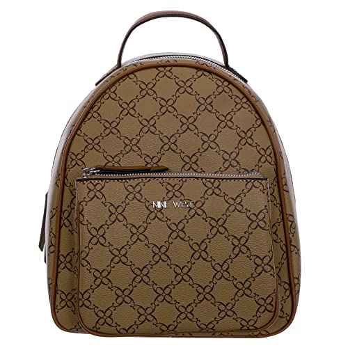 Nine West Sloane Medium Backpack Mocha Logo One Size