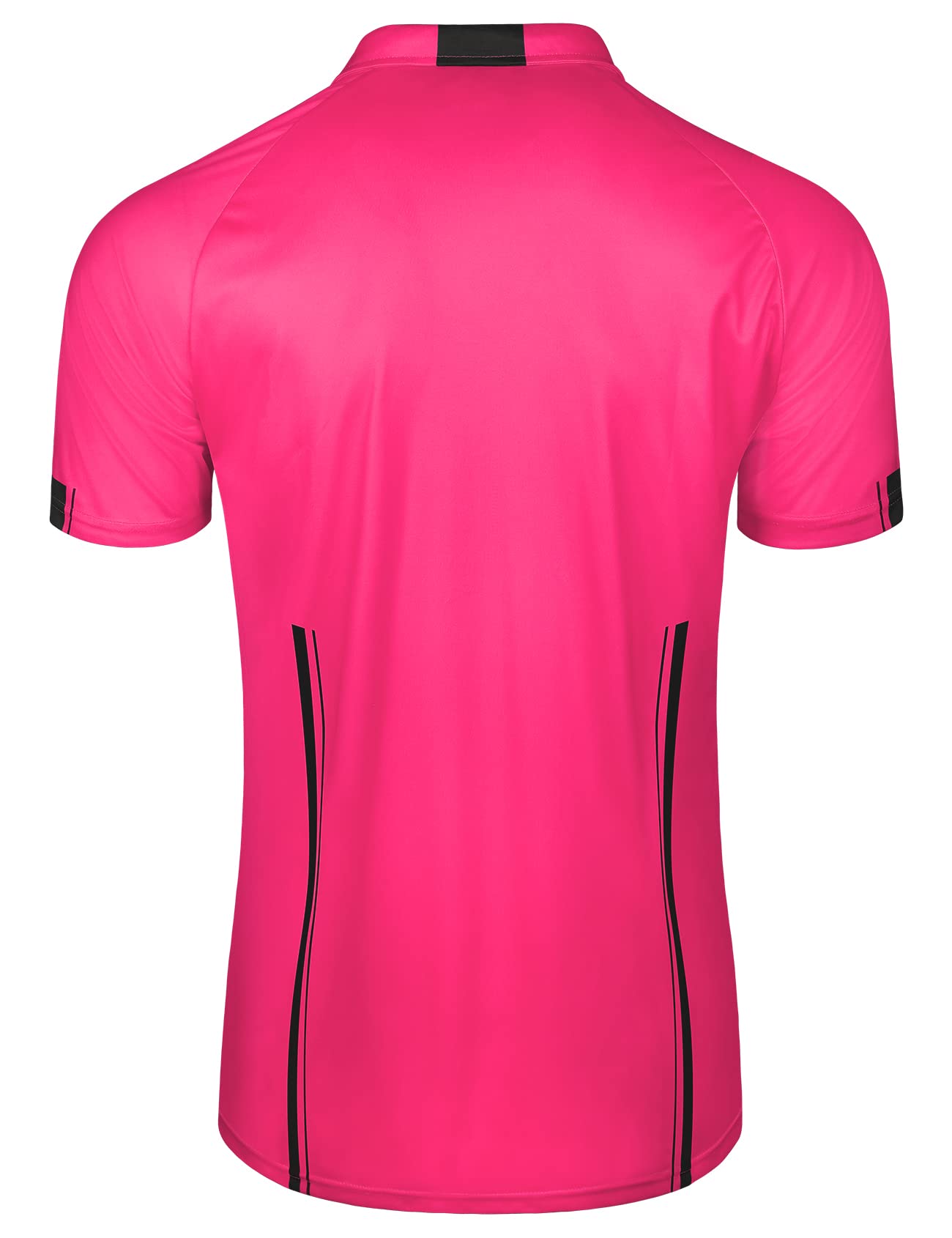FitsT4 Sports Pro Soccer Referee Jersey Short Sleeve Ref Shirts New-Pink X-Large