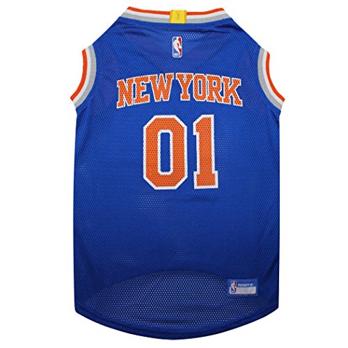 Pets First NBA New York Knicks Dog Jersey Medium - Basketball Pet Tank Top