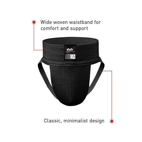 McDavid Athletic Jock Strap Adult Men's, Baseball Protection & More Sports, Black & White
