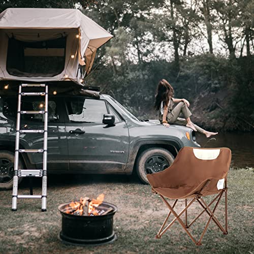 Portable Lightweight Camping Folding Chair with Carry Bag - Brown