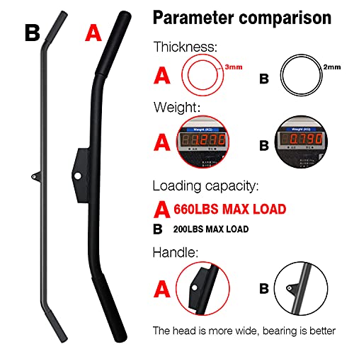 48 Inch Wide Grip Lat Pulldown Bar with Non-Slip Handle for Cable Machine - K Bar