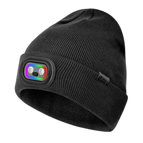 Beanie with Headlamp Beanie with Light LED Winter Stocking Cap Knit Hats for Men Women