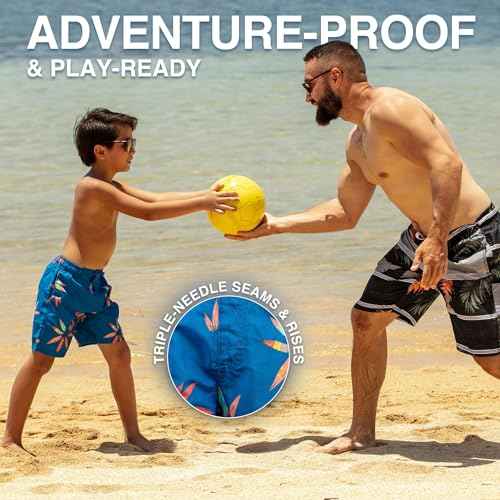 Kanu Surf Boys' Reflection Quick Dry UPF 50+ Beach Swim Trunk