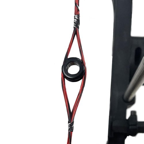 Archery Peep Sight, 1/4" 3/16" Peep Sight or Tubing peep Sight with Bow String Splitter Bowstring Separator Tool for Compound Bow (Black -1/4'' and 3/16")