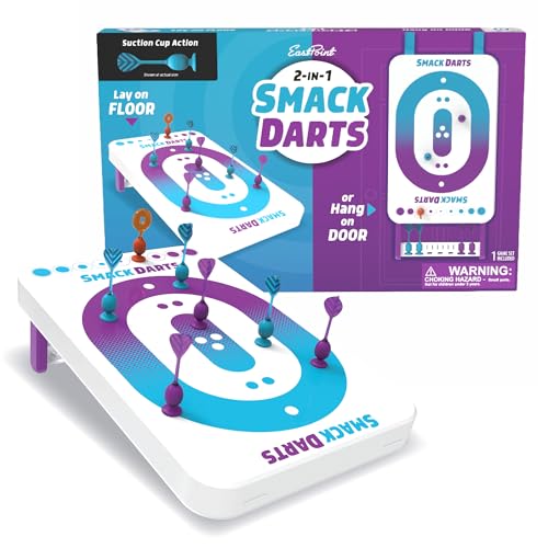 Indoor & Outdoor Dart Board Game with Suction Cup Darts - 12 x 24 Inches