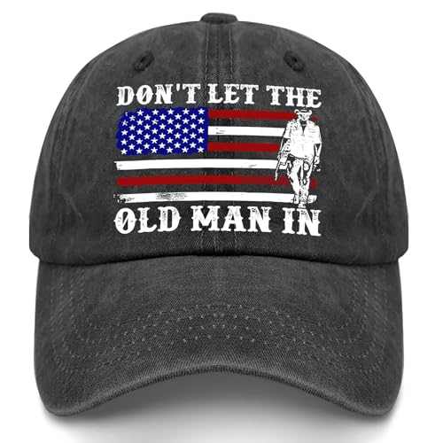 Don't Let The Old Man in Hat Motivational Baseball Cap - Retirement Gift for Men, One Size, All Black