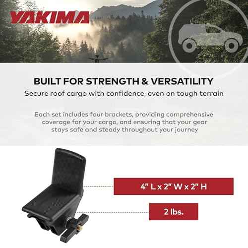YAKIMA, LoadStop, Cartop Rack Brackets to Cushion and Prevent Loads from Shifting, Set of 4