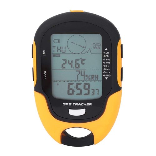 Handheld GPS Navigation for Hikers,GPS Navigation Receptor USB Portable Rechargeable Digital Altimeter Barometer LCD Thermometer with LED Flashlight for Cam Hiking Climbing Outdoor Sport