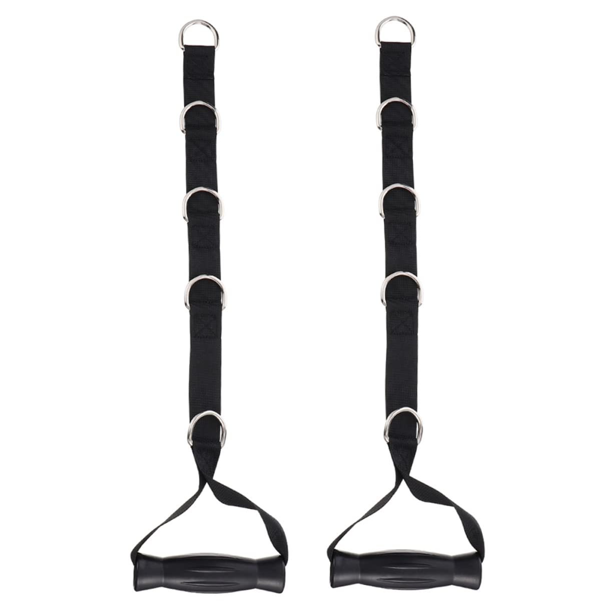 Kisangel 2pcs Heavy Duty Fitness Resistance Bands Exercise Pull Handles Black Tension Tape for Strength Equipment and Bicep Workouts