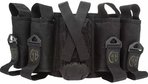 PaintballBodyBags Tippmann Paintball Quick Disconnect Remote, 4+1 Sport Series Harness with 6x140 Round Pods Package