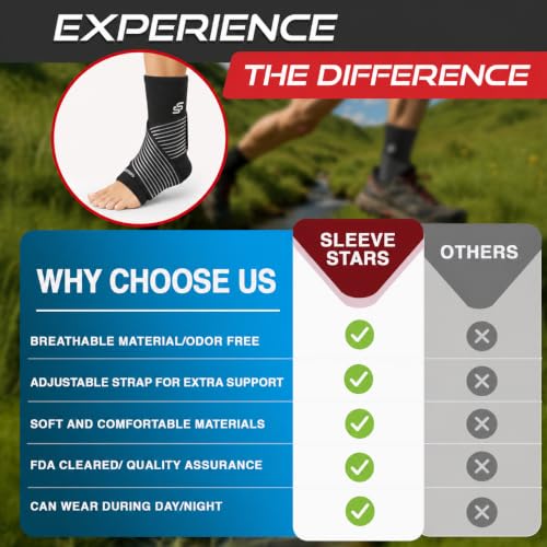Ankle Support Brace Men Women Pair Medium Black - Support & Recovery