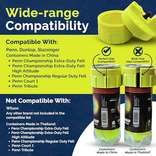 Tennis Ball Pressurizer Kit - Extends Ball Life, Includes Maintenance Pack - Without Pump