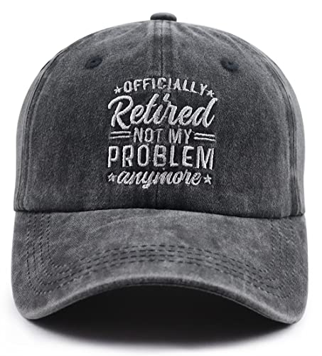 Officially Retired Baseball Cap for Women Men - Black, One Size