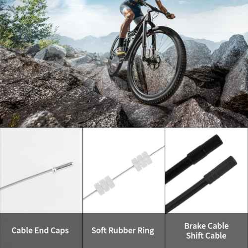MuHize Bike Brake Cable Kit - Upgraded 87 PCS Brake Lines Contain Stainless Steel Wire Cutter & Shifter Cables with Housing for Mountain/Road Bikes