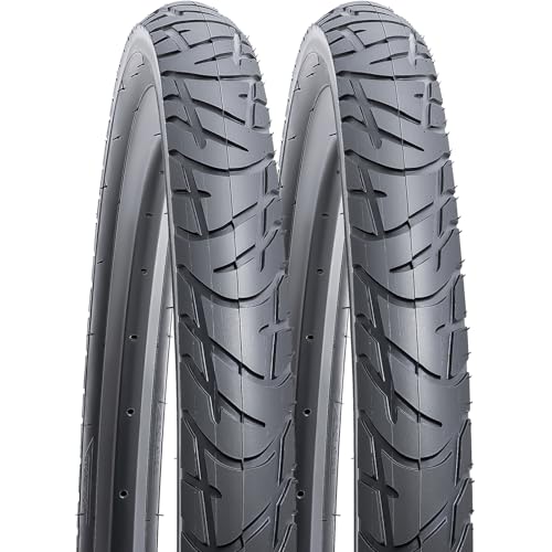 Bike Tires 26x2.10 Folding Rubber Tires Black02 for Road Bikes - 2 Pack