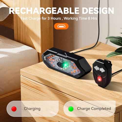 Bike Tail Light with Turn Signals USB Rechargeable Bike Turn Signals 120 Lumens Ultra Bright LED Turn Signals for Bicycle 5 Mode with 10PCS Safety Reflective Tape for Night Riding Bicycle