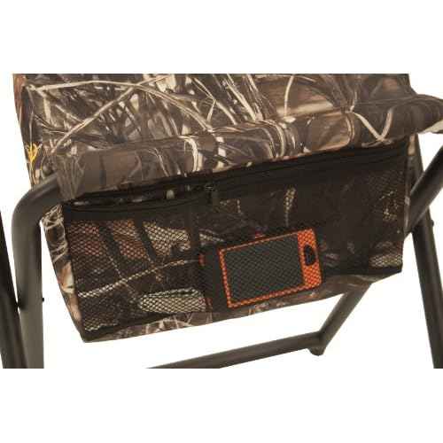 Browning SteadyReady Hunting Chair - Compact and Foldable Steel Frame Stool with Exra-Wide Angled Anti-Slip Seat and Realtree Max-7 Camo Pattern