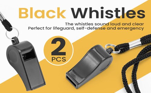 JKQAGD 2PCS Sports Whistles with Lanyard, Loud Crisp Sound Whistle Ideal for Coaches, Referees, Officials,Outdoor Enthusiasts, and Family Emergencies.