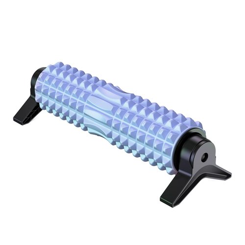 New Upgrade Bracket Foam Roller, 21 Inch Firm Deep Tissue Muscle Massager for Back Leg Pain & Sore Muscles (Blue)